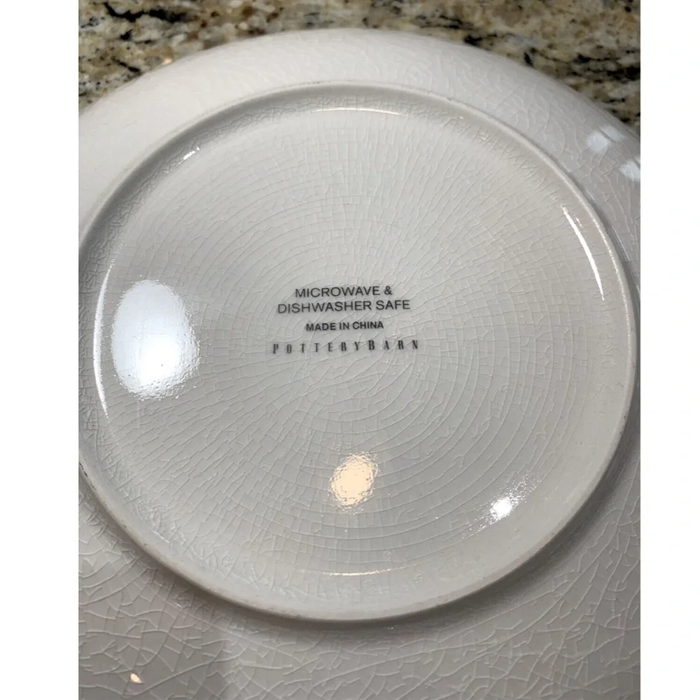 Set Of 4 Pottery Barn Paris France Cocktail Salad/Dessert Plates 8” RARE in Box